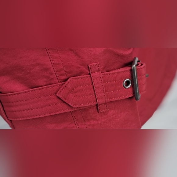 Burberry Women's Trench Coat Jacket Red Brookesby Short Length Size 2 US - Picture 9 of 16